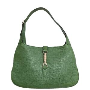 Gucci Jackie green pebbled leather